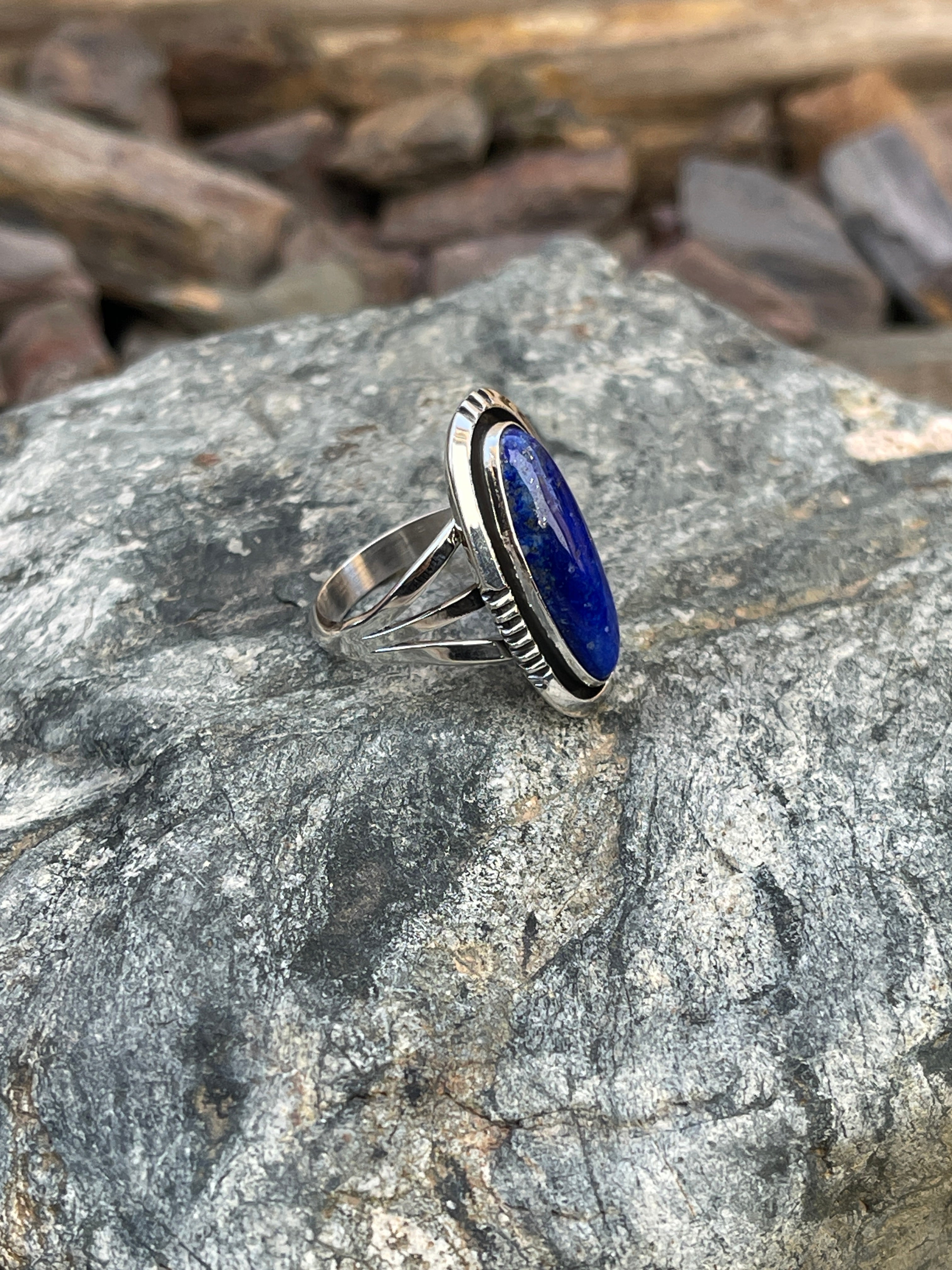 Blue Lapis Lapis Lazuli Ring Amazon Silver Ring