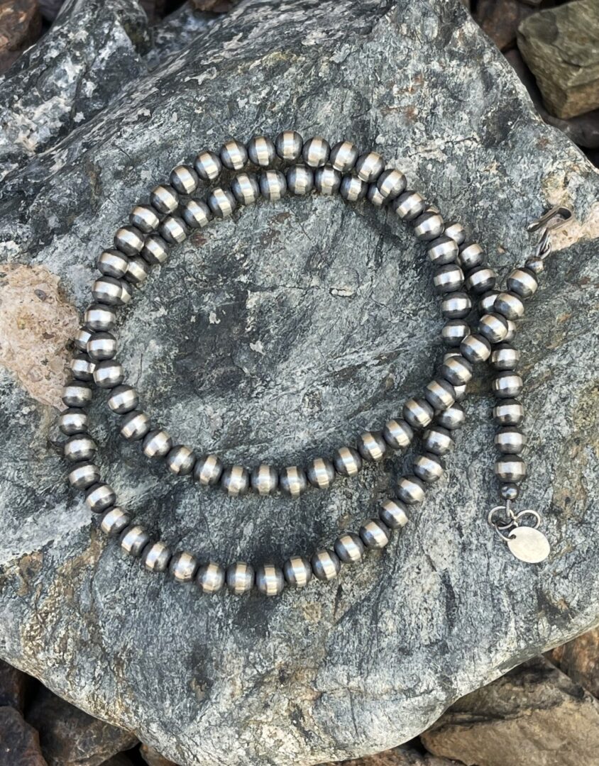 Lot Of 100 Sterling Silver Navajo Pearl Seamless Beads – 5mm, For Necklace Making